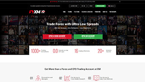 XM Forex broker homepage